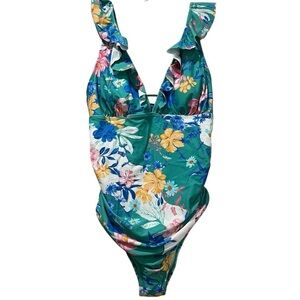 Women’s XXL Cupshe Floral One Piece Swim Suit NEW P3